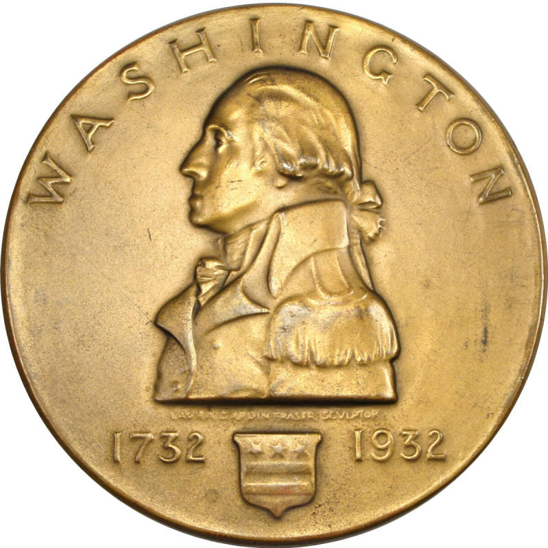 Bicentennial medal,
1934,
Yellow bronze