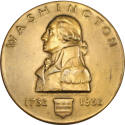 Bicentennial medal,
1934,
Yellow bronze