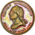 Double Head medal,
1860,
Bronze