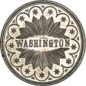 Washington Star medal,
George Hampden Lovett (Engraver),
c. 1865,
White metal