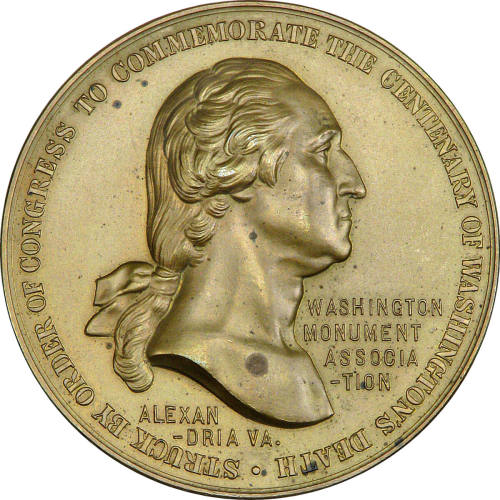 Washington Monument Association medal,
1899,
Bronze