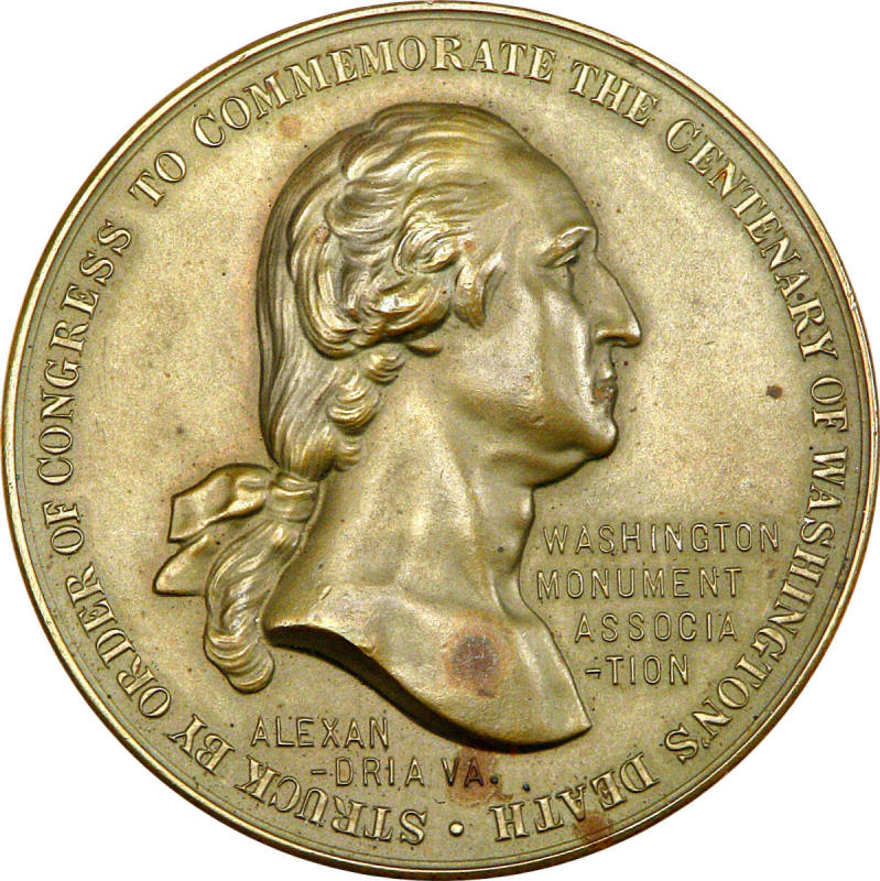 Washington Monument Association medal,
1899,
Bronze