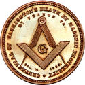 Masonic Fraternity medal,
1899,
Bronze