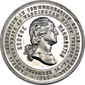 Alexandria Va. Lodge A.F.A.M. medal,
1899,
White metal