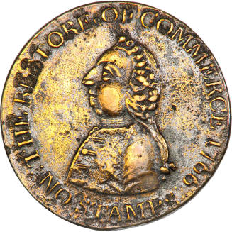 William Pitt half penny,
c. 1766,
Copper