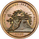 Sansom medal,
1859-1879,
Reddish bronze