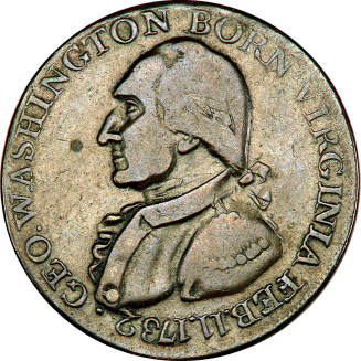 Geo. Washington Born Virginia medal,
c. 1792,
Copper