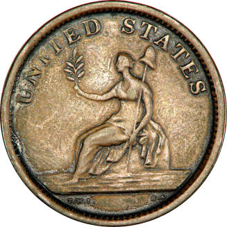 Washington and Independence large miliatry bust coin,
Thomas Wells Ingram (Maker),
Edward Sav ...