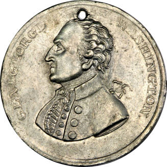 Stuart portrait medal,
1799,
White metal
