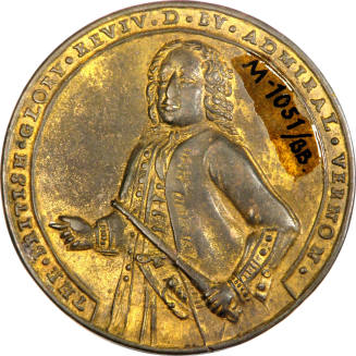 Admiral Vernon Medal,
c. 1739,
Copper, copper gilt, zinc, bronze