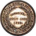 Union Agricultural Society medal,
1858,
Silver