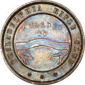 Philadelphia Rifle Club medal,
c. 1850,
Silver