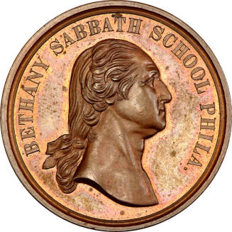 Bethany Sabbath School medal,
Charles E. Barber (Engraver),
c. 1883,
Bronze