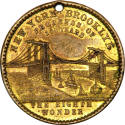Brooklyn Bridge medal,
1889,
Bronze