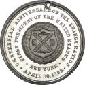 Centennial Participation Badge,
1889,
White metal