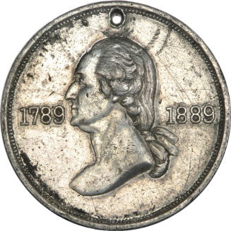 Souvenir medal,
Robert Lovett Jr. (Engraver),
1889,
White metal