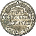 Souvenir medal,
Robert Lovett Jr. (Engraver),
1889,
White metal