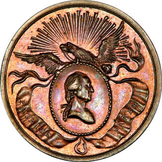 Philadelphia Civic Procession medal,
1858,
Copper