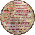 Philadelphia Civic Procession medal,
mid 19th-20th Century,
Copper