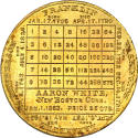 Unlisted calander medal,
1863,
Brass
