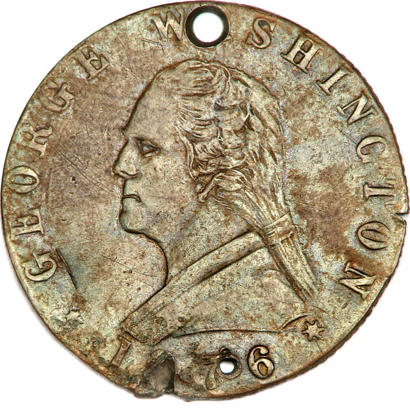 In Memory of the Centenary medal,
c. 1876,
Brass