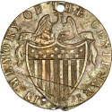 In Memory of the Centenary medal,
c. 1876,
Brass