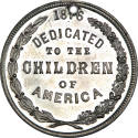 Children of America medal,
1876,
Silver