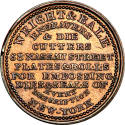 Wright & Bale storecard,
1832-1833,
Copper