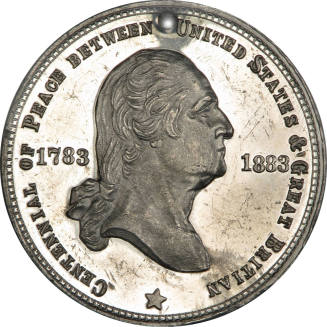 Newburgh Centennial of Peace medal,
Robert Lovett Jr. (Engraver),
1883,
White metal
