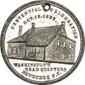 Newburgh Centennial Celebration medal,
c. 1883,
White metal