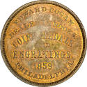 Edward Cogan storecard,
1859,
Copper