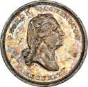 Dickeson's Coin & Medal Safe storecard,
c. 1869,
Silver