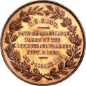 Mint Allegiance medal,
1861,
Bronze