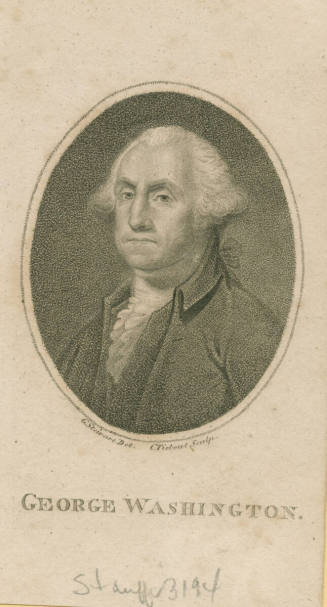 George Washington,
Gilbert Stuart (After),
Cornelius Tiebout (Maker),
1800,
Ink on paper; s ...