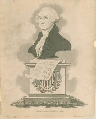 George Washington,
Gilbert Stuart (After),
1800-1825,
Ink on paper; aquatint; engraving