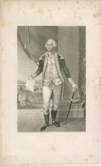 George Washington,
Gilbert Stuart (After),
1800-1900,
Ink on paper; stipple engraving