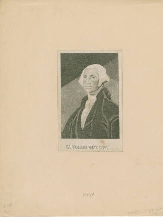 G. Washington,
Gilbert Stuart (After),
1814,
Ink on paper; stipple engraving