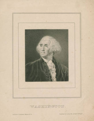 Washington,
Gilbert Stuart (Artist),
F. C. Vogel (Publisher),
1820-1850,
Ink on paper; lith ...