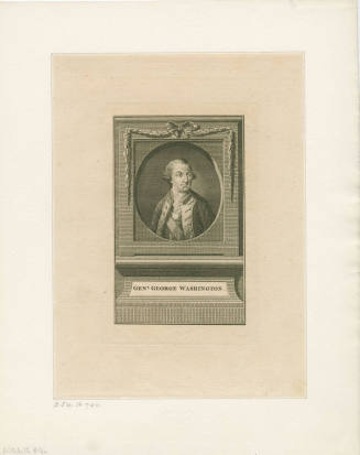 Genl. George Washington,
Charles Willson Peale (After),
1778,
Ink on paper; stipple engravin ...