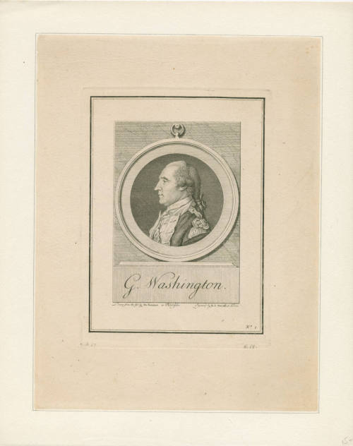 G. Washington,
Pierre Eugene Du Simitiere (After),
Benoît Louis Prévost (Maker),
1781,
Ink  ...