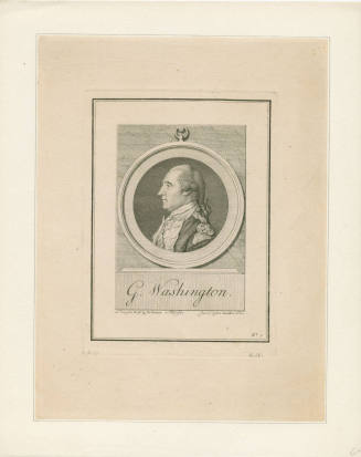 G. Washington,
Pierre Eugene Du Simitiere (After),
Benoît Louis Prévost (Maker),
1781,
Ink  ...