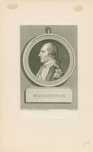 Washington,
Pierre Eugene Du Simitiere (After),
Jean Adam (Maker),
1816,
Ink on paper; engr ...