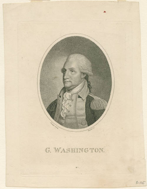 G. Washington,
Edward Savage (After),
Benjamin Tanner (Maker),
1800,
Ink on paper; stipple  ...