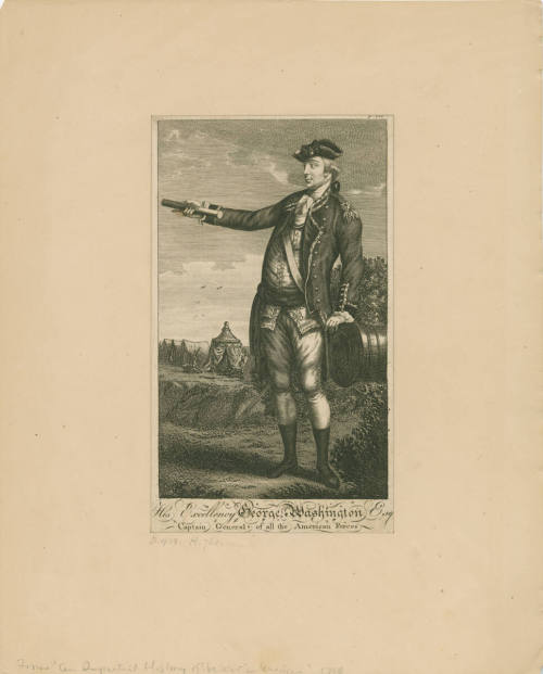 His Excellency George Washington Esq Captain General of all the American Forces,
1780,
Ink on ...