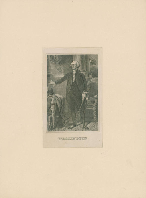 Washington,
1796-1900,
Ink on paper; engraving