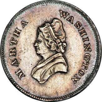 Martha Washington Medal,
Robert Lovett Jr. (Maker),
c. 1862,
Silver