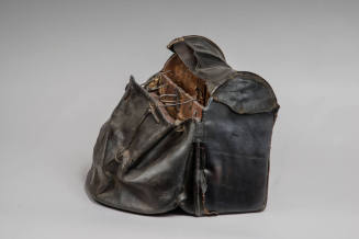 Canteen,
c. 1758-1776,
Leather, wood, iron, linen