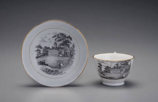 Tea cup and saucer,
William Russell Birch (Afer),
c. 1805-1825,
Porcelain, gilt