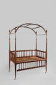 Crib,
c. 1799,
Mahogany (primary), oak (slat), brass, iron