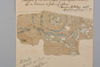 Wallpaper fragment,
Block-printed on paper